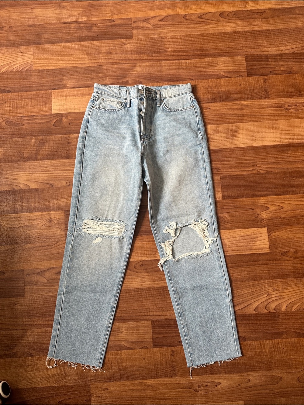 Urban Outfitters BDG Light Blue Distressed Straight Leg Jeans
